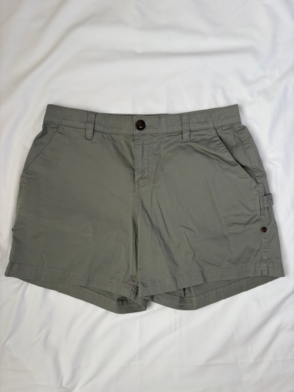 Boston Traders Size 10 Olive Green Cargo Shorts Roll Cuff Utility Gorpcore Chic